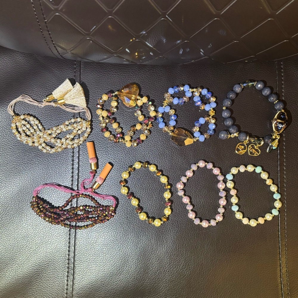 Elegant Multicolor Beaded Bracelet Set